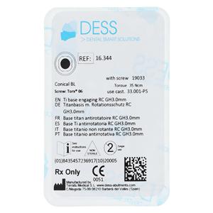 Base Titanium Engaging 4.1/4.8 Straumann Bone Level Ea