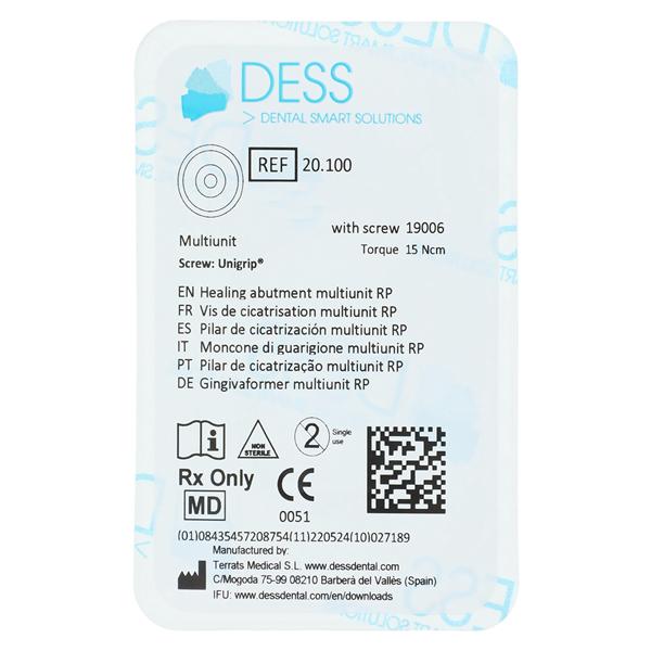 Abutment Healing 4.8 Multiunit Ea