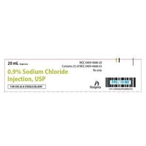 Sodium Chloride .9% Injection SDV 20mL 25/Package