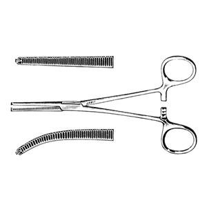 Rochester-Ochsner Hemostatic Forceps Straight 7-1/4" Stainless Steel Ea