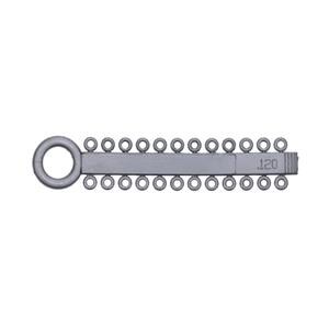Power Sticks Ligature Ties Elastomeric 0.120 in Latex-Free Metallic Silver 42/Pk