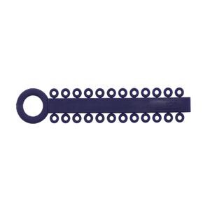 Power Sticks Ligature Ties Elastomeric 0.120 in Latex-Free Navy Blue 42/Pk