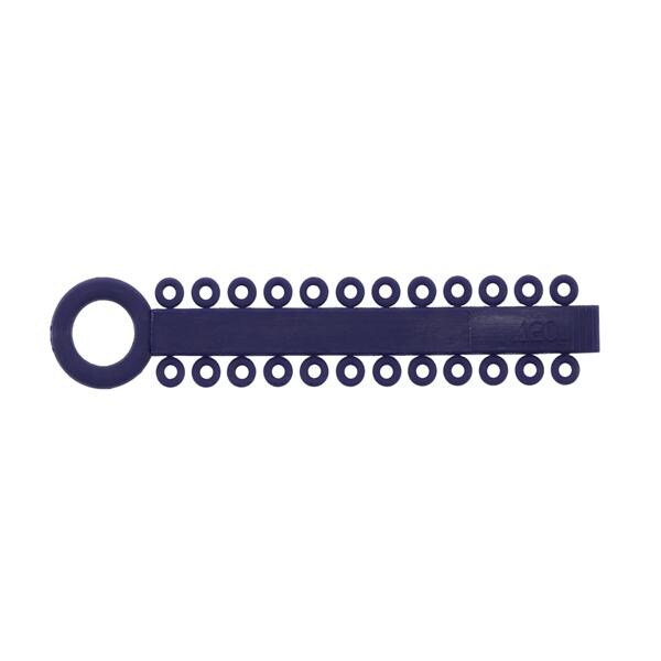 Power Sticks Ligature Ties Elastomeric 0.120 in Latex-Free Navy Blue 42/Pk
