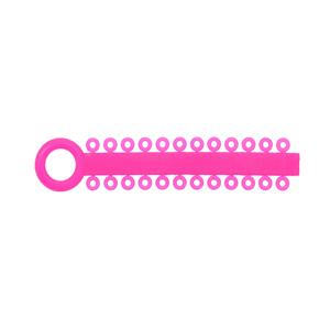 Power Sticks Ligature Ties Elastomeric 0.120 in LF Fluorescent Pink 42/Pk