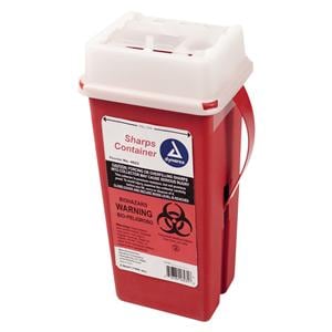 Sharps Container 2qt Red 10x4x4" Slide Lid Plastic Each, 60 EA/CA