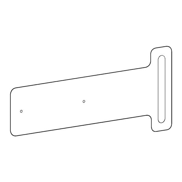 Sharps Container Bracket White 12.6x5.5x0.1" Metal For Ergotron Medical Cart Ea