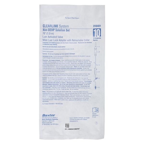 Baxter IV Set Administration Set 10 Drops 76" 48/Ca
