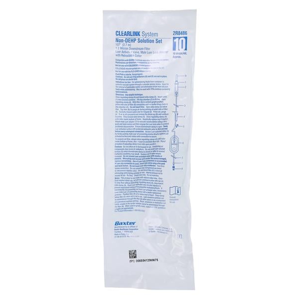 Baxter Administration Set Administration Set 10 Drops 107" Clear...
