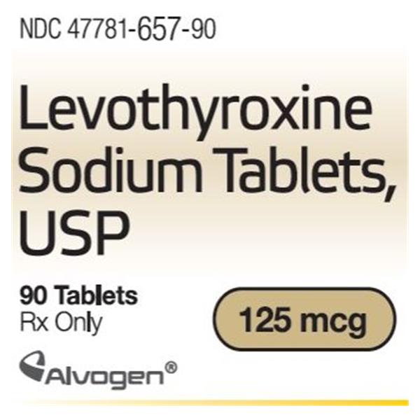 Levothyroxine Sodium Tablets 125mcg Bottle 90/Bottle Each