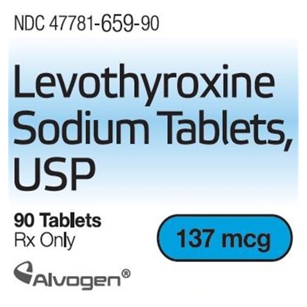 Levothyroxine Sodium Tablets 137mcg Bottle 90/Bottle Each