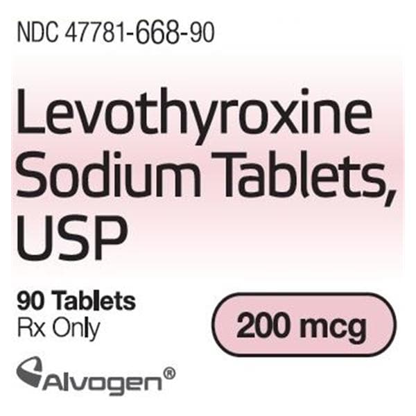 Levothyroxine Sodium Tablets 200mcg Bottle 90/Bottle Each