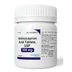Aminocaproic Acid Tablets 500mg Bottle 30/Bottle Each