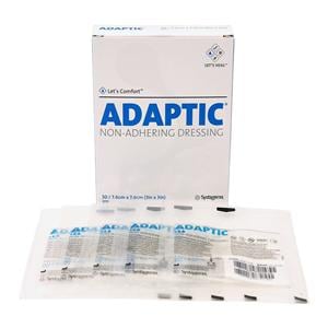 Adaptic Knitted Cellulose Acetate Wound Contact Layer Dressing 3x3" Strl NAdh LF, 12 CR/CA