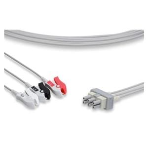 ECG Leadwire Adult/Pediatric New Pinch/Grabber AHA 3 Leads Each
