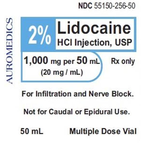 Lidocaine HCl Injection 2% MDV 50mL 25/Package