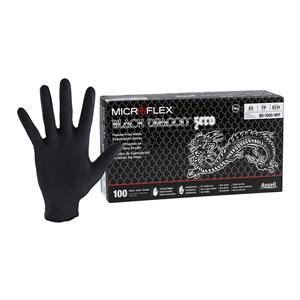 MICROFLEX Black Dragon Zero Nitrile Exam Gloves X-Small Standard Black NS