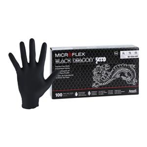 MICROFLEX Black Dragon Zero Nitrile Exam Gloves X-Large Standard Black NS