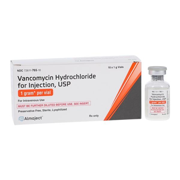 Vancomycin HCl Injection 1gm/vl Powder Vial 10/Package