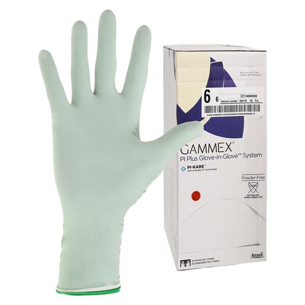 Gammex Polyisoprene Surgical Gloves 6 White / Green