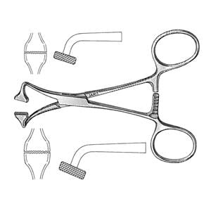 Towel Forceps Angled 5-1/4" Ea
