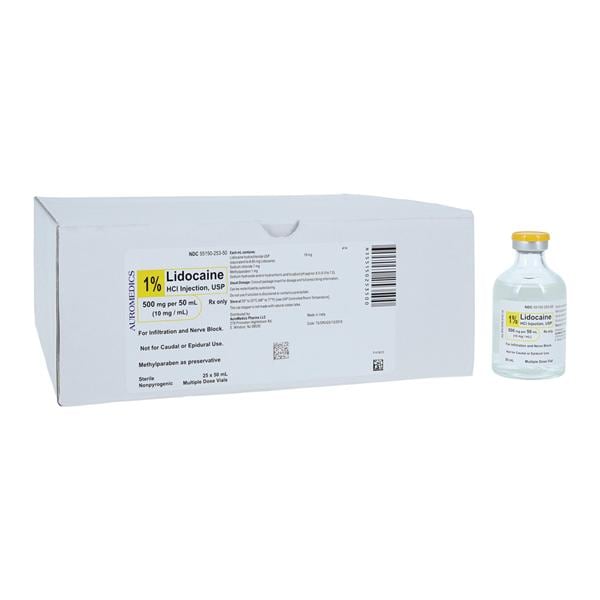 Lidocaine HCl Injection 1% MDV 50mL 25/Package