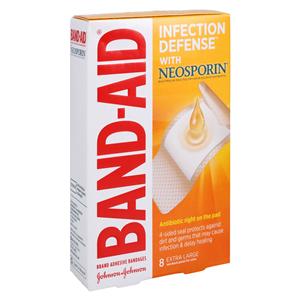 Band-Aid Plus Antibiotic Strip Bandage Plastic 1.75x4" Flesh Ster...