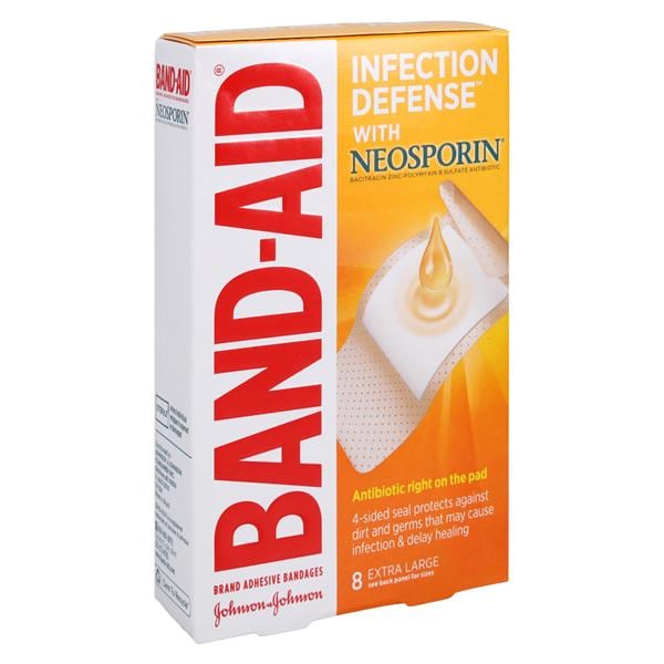 Band-Aid Plus Antibiotic Strip Bandage Plastic 1.75x4" Flesh Ster...