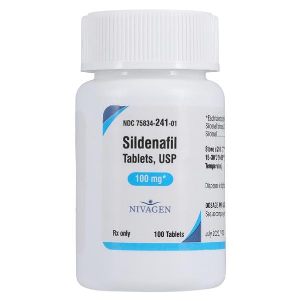 Sildenafil Tablets 100mg Bottle 100/Bottle Each