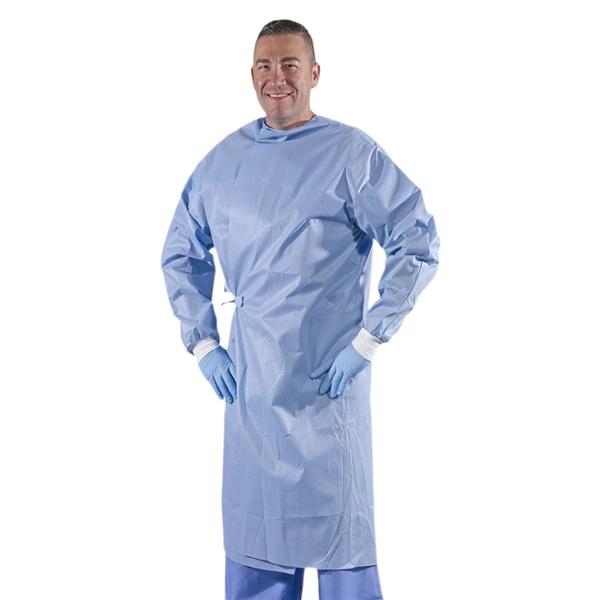 ScopeValet Procedure Gown AAMI Level 3 SMMS Fbrc One Size Fits Most Blue 100/Ca