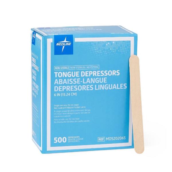 Tongue Depressor 6" Wood Non Sterile 500/Bx