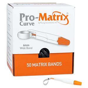 Pro-Matrix Curved Matrix Band Stainless Steel Wide 6 mm 50/Box, 3...