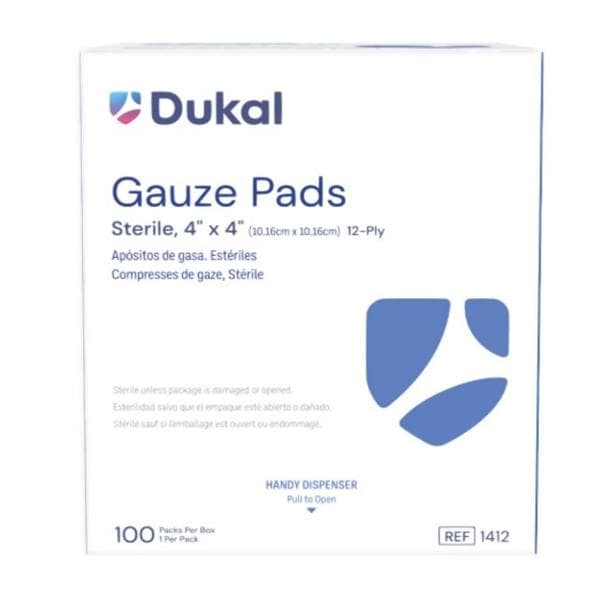 100% Woven Cotton Gauze Pad 4x4" 12 Ply Sterile Square