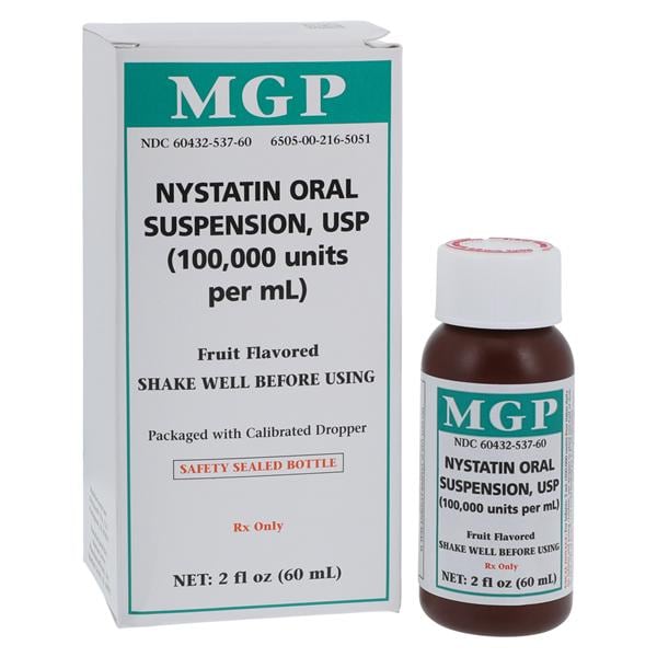 Nystatin Oral Suspension 100,000U/mL Fruity Bottle 60mL Each