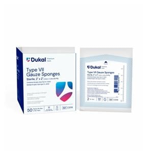 Premium Care 100% Woven Cotton Gauze Sponge 2x2" 8 Ply Sterile Square Typ 7 LF