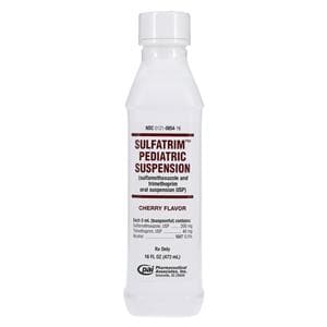 Sulfatrim Oral Suspension 200mg/40mg/5mL Pediatric Cherry Bottle 480mL Each