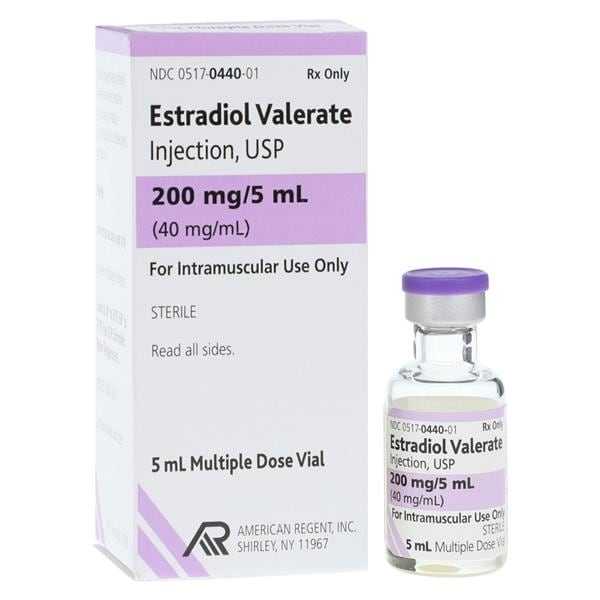 Estradiol Valerate Injection 40mg/mL MDV 5mL Each