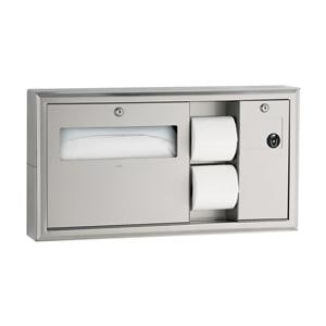 Classic Series Toilet Tissue / Seat Cover Dispenser Satin Finish Ea