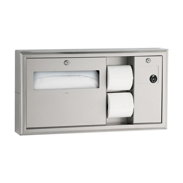 Classic Series Toilet Tissue / Seat Cover Dispenser Satin Finish Ea
