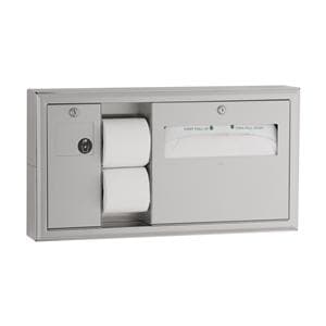 Classic Series Toilet Tissue / Seat Cover Dispenser Satin Finish Ea