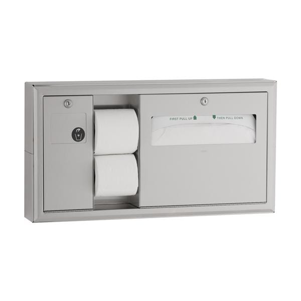 Classic Series Toilet Tissue / Seat Cover Dispenser Satin Finish Ea