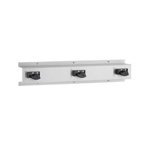 Mop/Broom Holder Stainless Steel With Spring-Loaded Rubber Cam Grip Ea