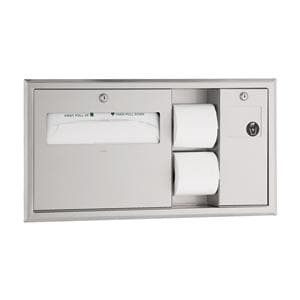 Classic Series Toilet Tissue / Seat Cover Dispenser Silver Ea