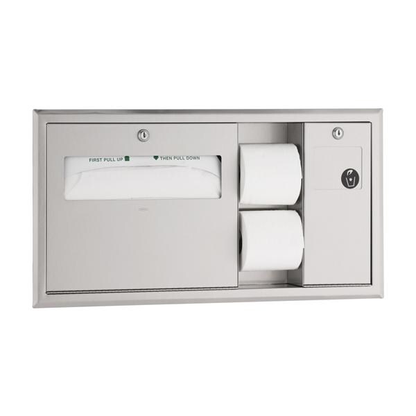 Classic Series Toilet Tissue / Seat Cover Dispenser Silver Ea