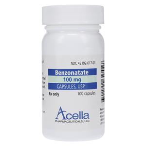 Benzonatate Capsules 100mg Bottle 100/Bottle Each