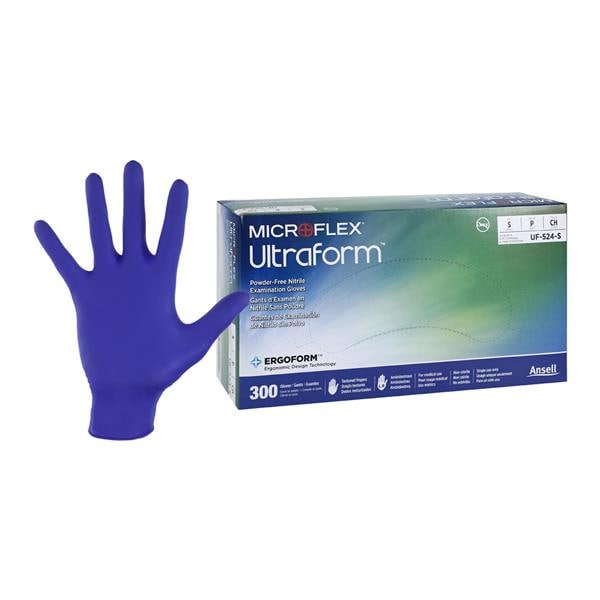 MICROFLEX Ultraform Nitrile Exam Gloves Small Standard Violet Blue Non-Sterile
