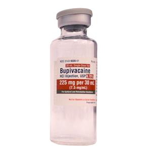Bupivacaine HCl Injection 0.75% Preservative Free SDV 30mL 10/Pac...