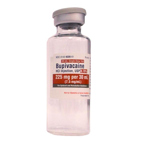 Bupivacaine HCl Injection 0.75% Preservative Free SDV 30mL 10/Pac...