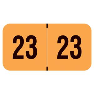 PMA Fluorescent Match 2023 End Tab Label Orange 500/Rl