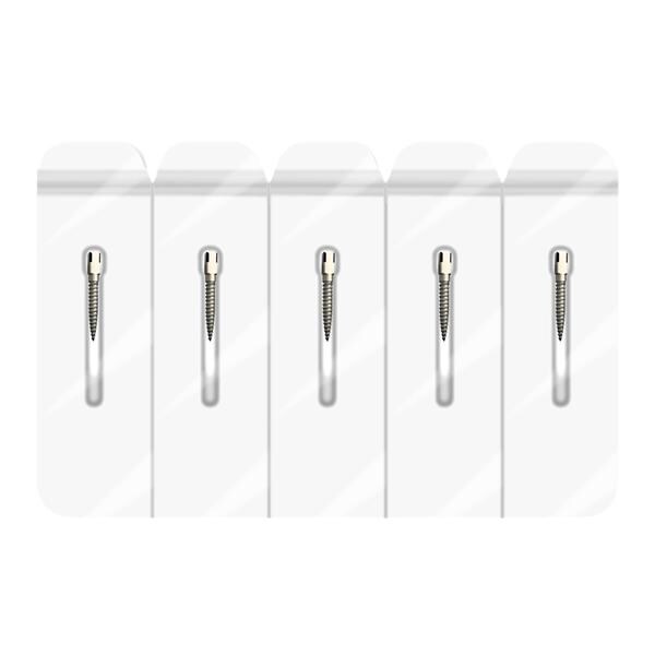 Surtex Sterile Post Titanium 5 1.65 mm Parallel Sided & Tapered End Black 5/Pk