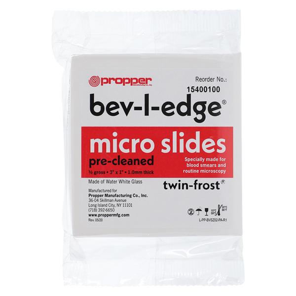 Bev-L-Edge Frosted Microscope Slide 3x1" Frosted With Beveled Edg...